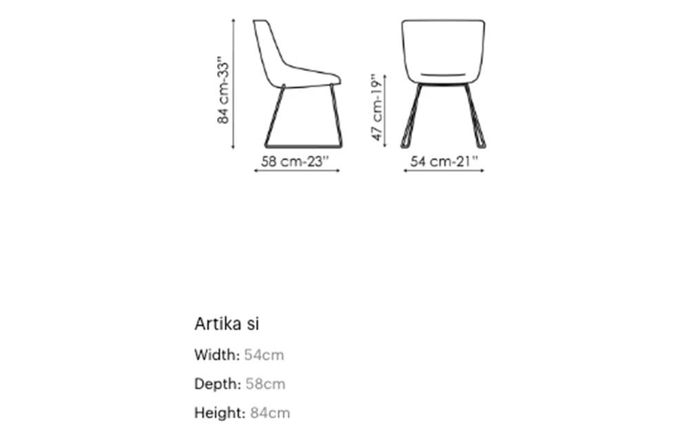 Италиански трапезарен стол ARTIKA SI от италианския производител BONALDO