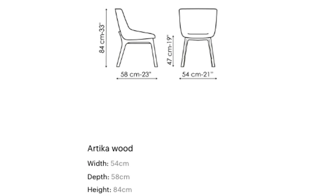 Италиански трапезарен стол ARTIKA WOOD от италианския производител BONALDO