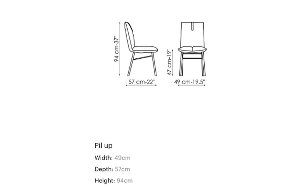 Италиански трапезарен стол PIL UP от италианския производител BONALDO