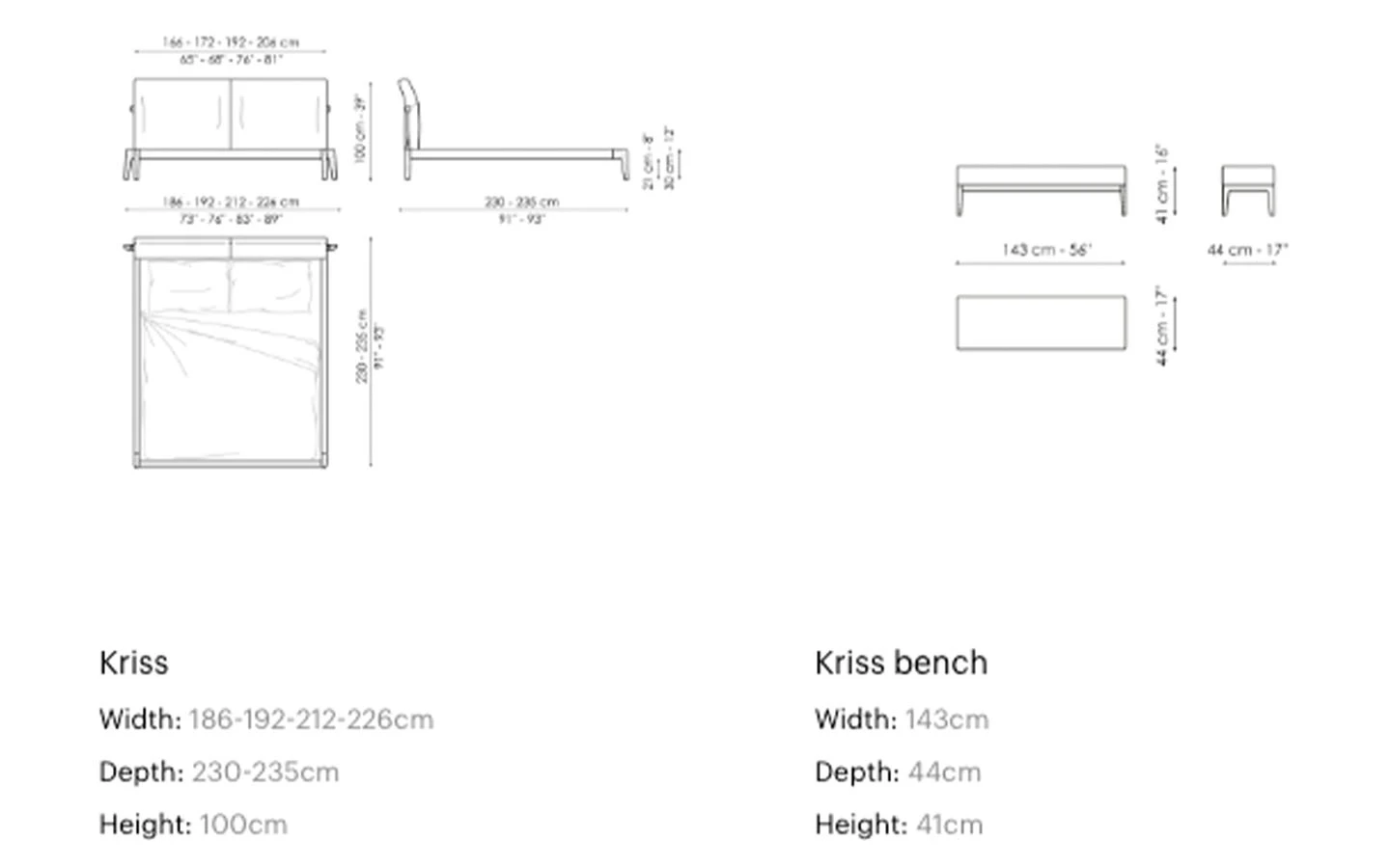 Спалня KRISS от италианския производител BONALDO