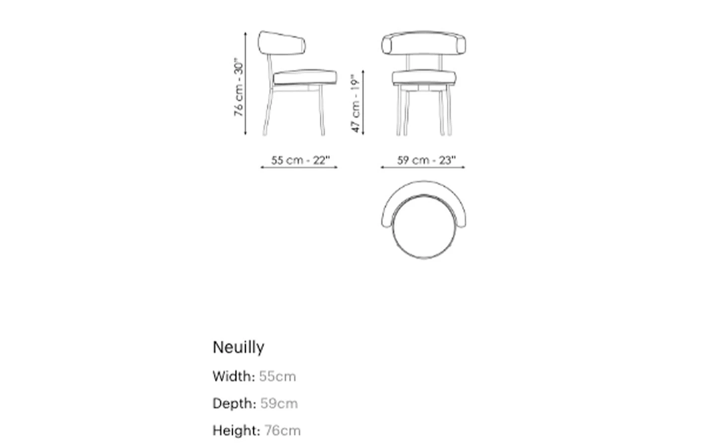 Италиански трапезарен стол NEUILLY от италианския производител BONALDO