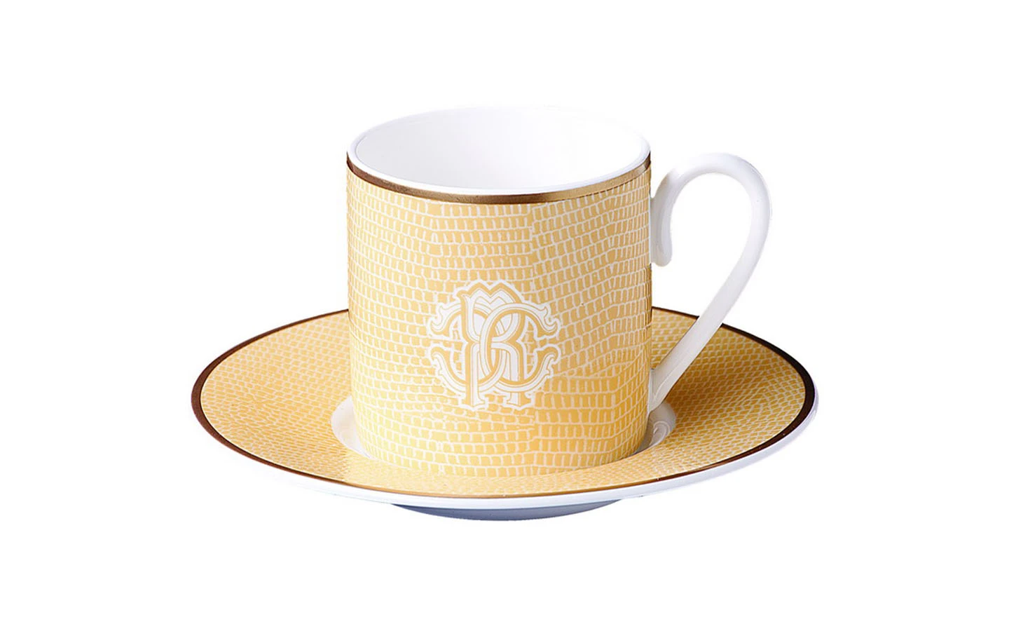 Подаръчен комплект за кафе Lizzard Gold, Сет от 4 части Roberto Cavalli Home Luxury Tableware - Stolbg.com