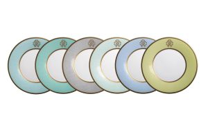 Сет от 6 чинии 27,5 см Lizzard Sunrise Roberto Cavalli Home Luxury Tableware - Stolbg.com