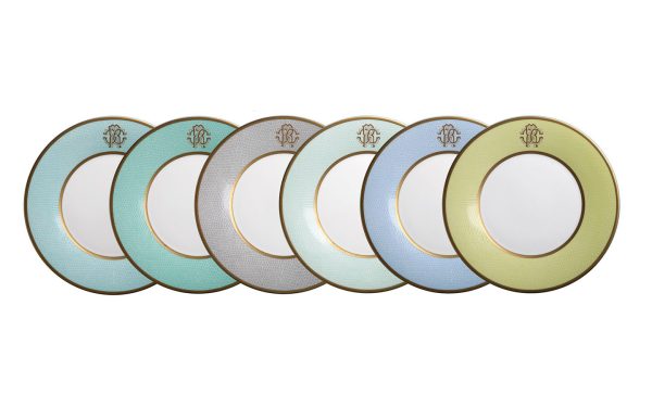 Сет от 6 чинии 27,5 см Lizzard Sunrise Roberto Cavalli Home Luxury Tableware - Stolbg.com