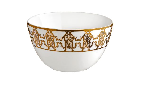 Малка купа за ориз Monogram Gold Roberto Cavalli Home Luxury Tableware - Stolbg.com