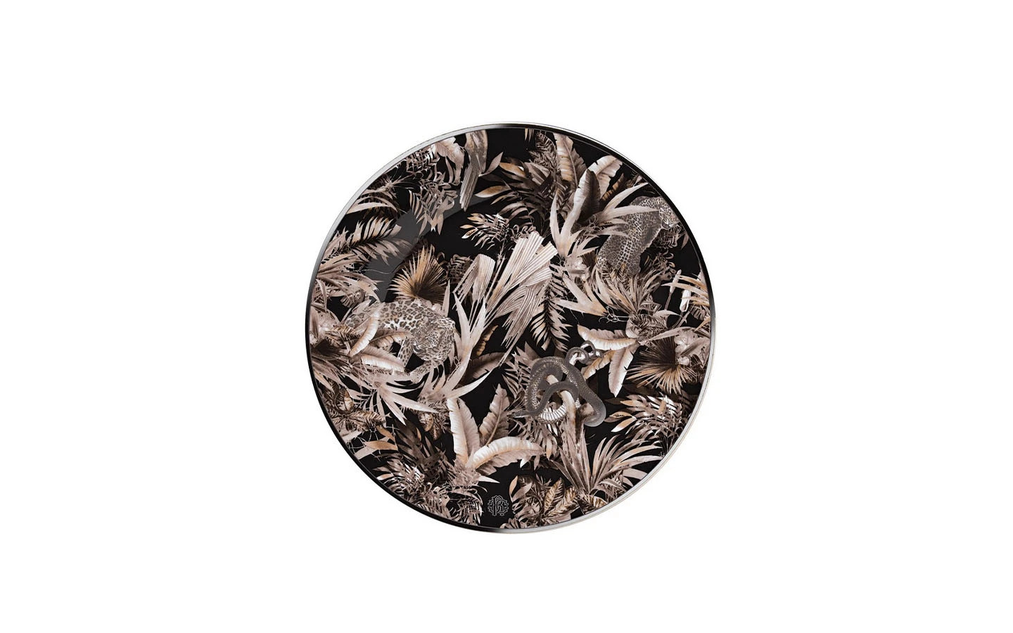 Чиния 21,5 см Tropical Jungle Black - Limited Edition Roberto Cavalli Home Luxury Tableware - Stolbg.com