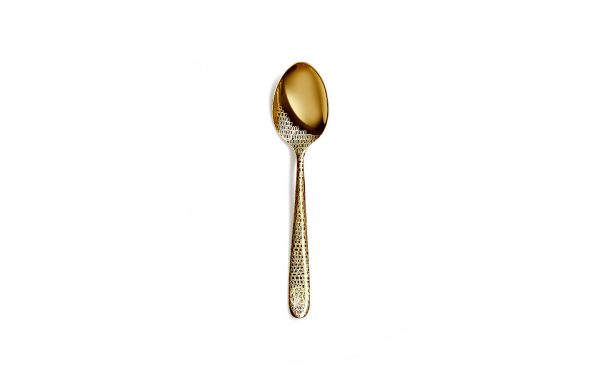 Сет от 6 десертни лъжици за хранене Lizzard Gold PVD 18-10 Roberto Cavalli Home Luxury Tableware - Stolbg.com