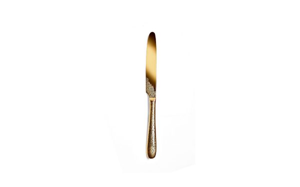 Сет от 6 ножове за хранене Lizzard Gold PVD 18-10Roberto Cavalli Home Luxury Tableware - Stolbg.com
