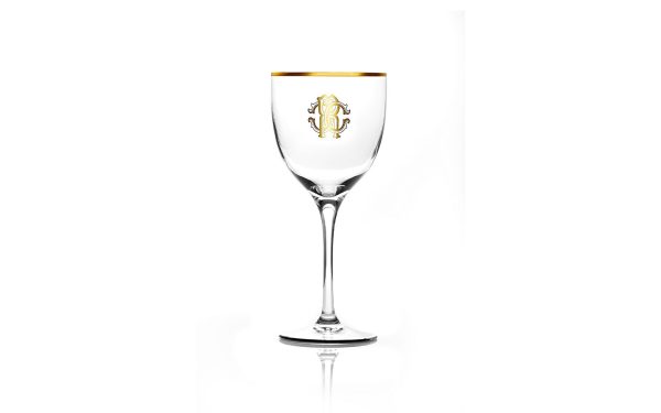 Чаша за вино Monogramma Gold Roberto Cavalli Home Luxury Tableware - Stolbg.com