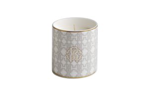 Ароматна свещ White Monogram Gold Roberto Cavalli Home Luxury Tableware - 1 - Stolbg.com