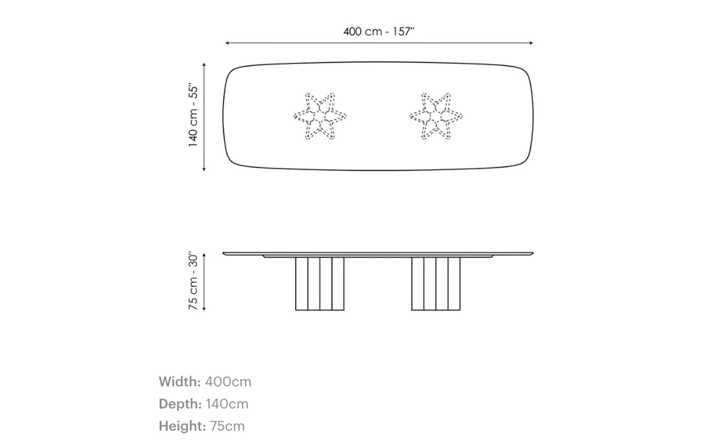 Маса GEOMETRIC 400 Bonaldo - 5 - Stolbg.com