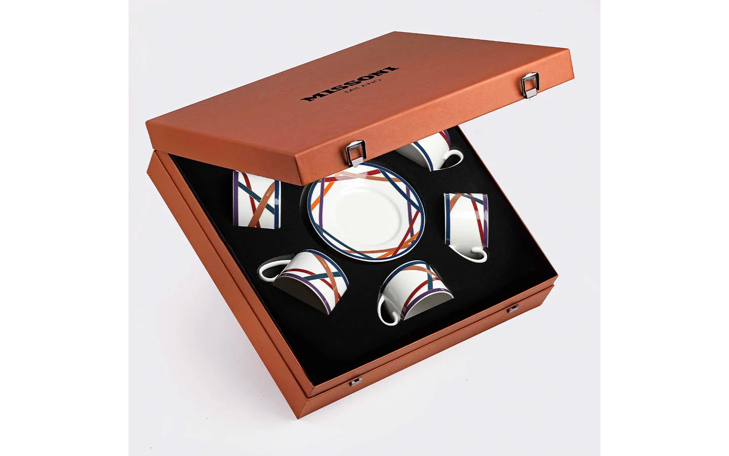 Подаръчен комплект за чай Nastri Multicolor, Сет от 12 части Missoni Home - 1 - Stolbg.com