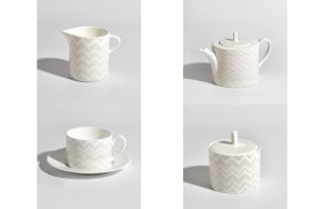 Сервиз за чай Zig Zag White, Сет от 9 части Missoni Home - 1 - Stolbg.com