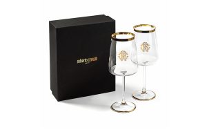Сет от 2 чаши за вода New Monogram Gold Roberto Cavalli Home Luxury Tableware - 1 - Stolbg.com