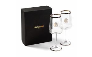 Сет от 2 чаши за вода от Roberto Cavalli New Monogram Platin - stolbg.com