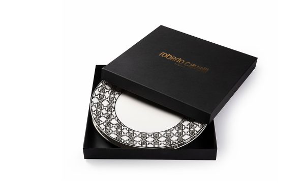 Сет от 2 чинии 27,5 см Monogram Black Roberto Cavalli Home Luxury Tableware - 1 - Stolbg.com