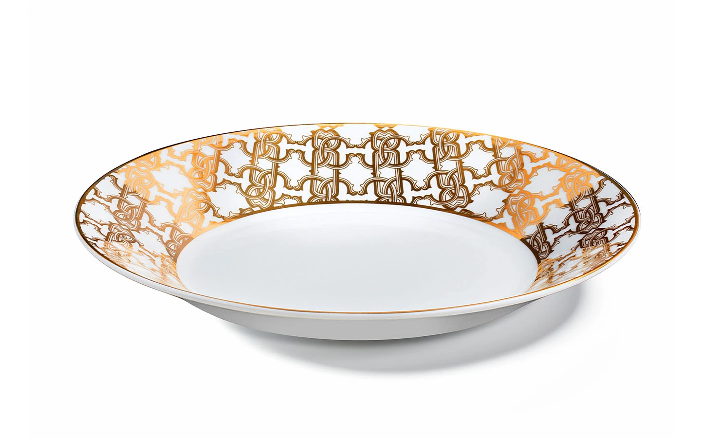 Дълбока чиния 22 см Monogram Gold Roberto Cavalli Home Luxury Tableware - 3 - Stolbg.com