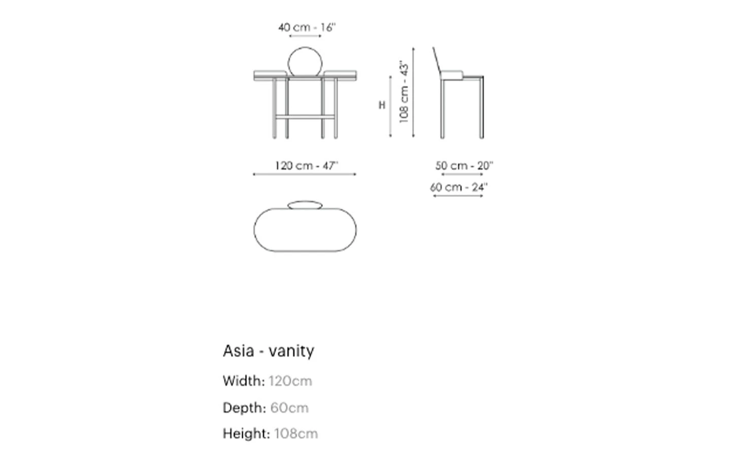 Тоалетка ASIA VANITY Bonaldo - 5 - Stolbg.com