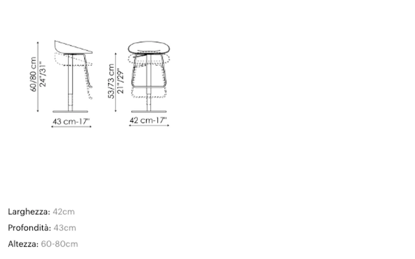 Бар стол TAB Bonaldo - 3 - Stolbg.com