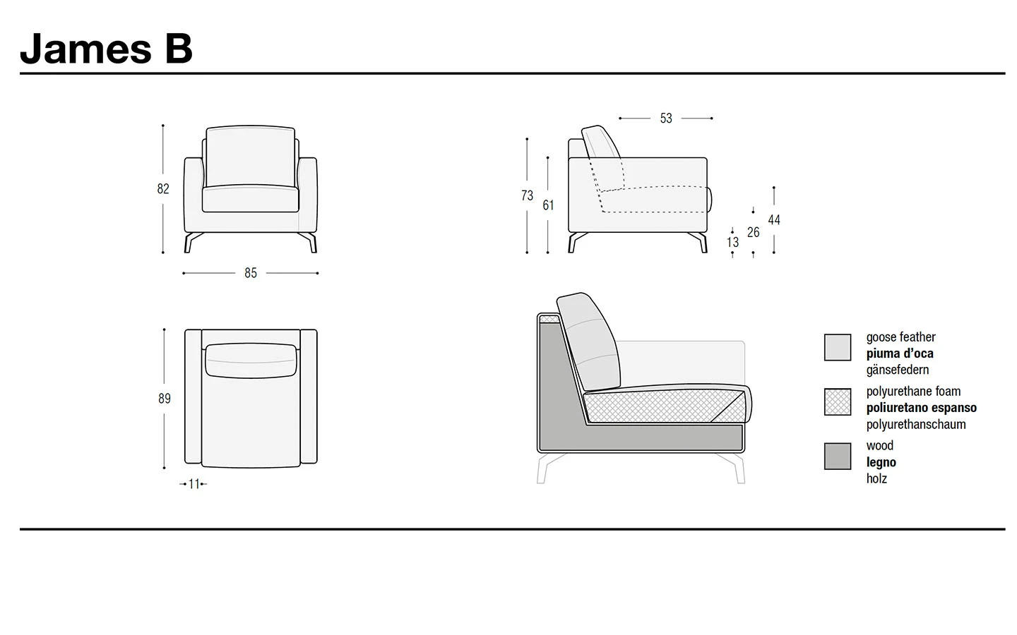 Кресло JAMES B Flexteam - 3 - Stolbg.com