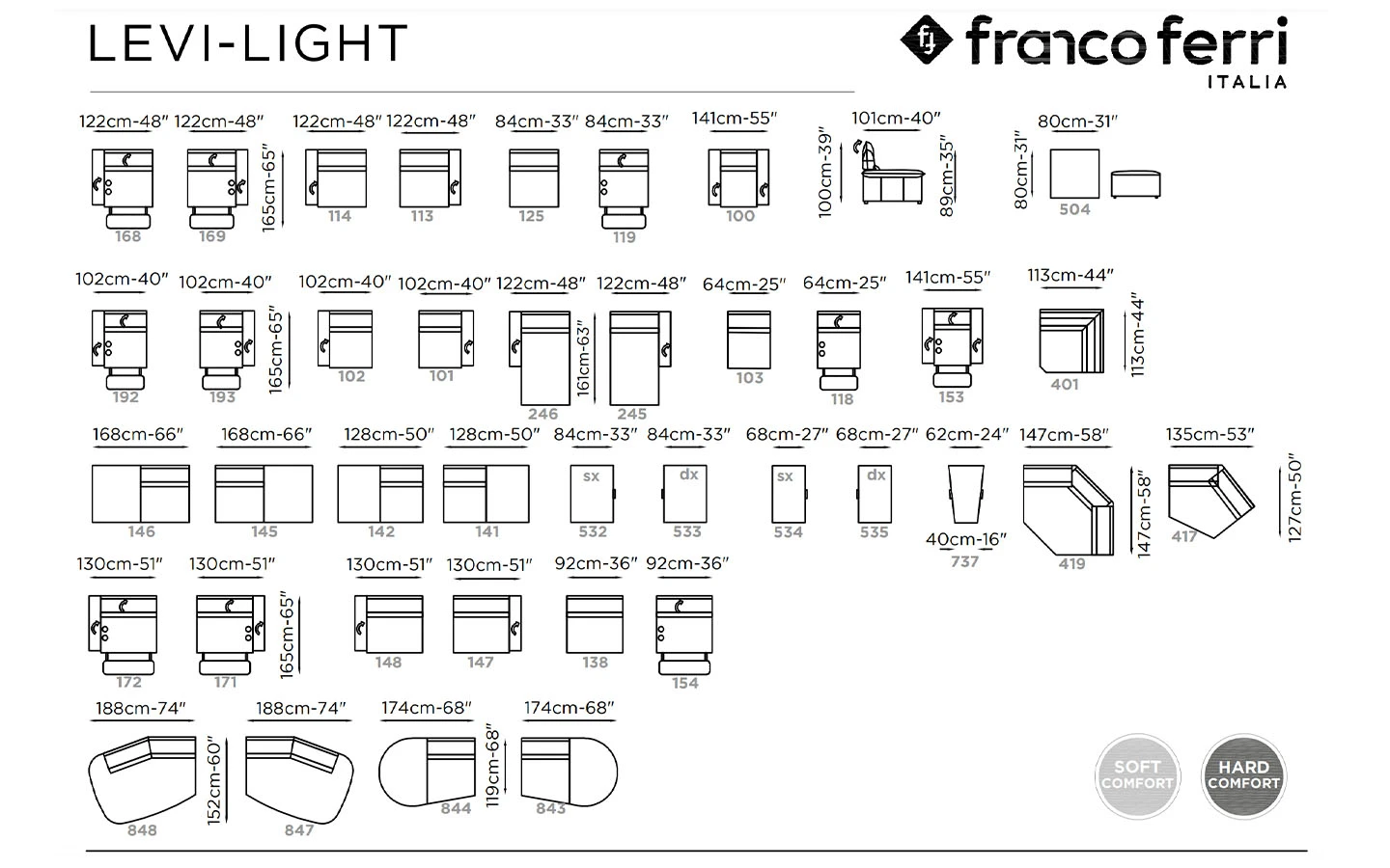 Диван LEVI LIGHT Franco Ferri - 9 - Stolbg.com