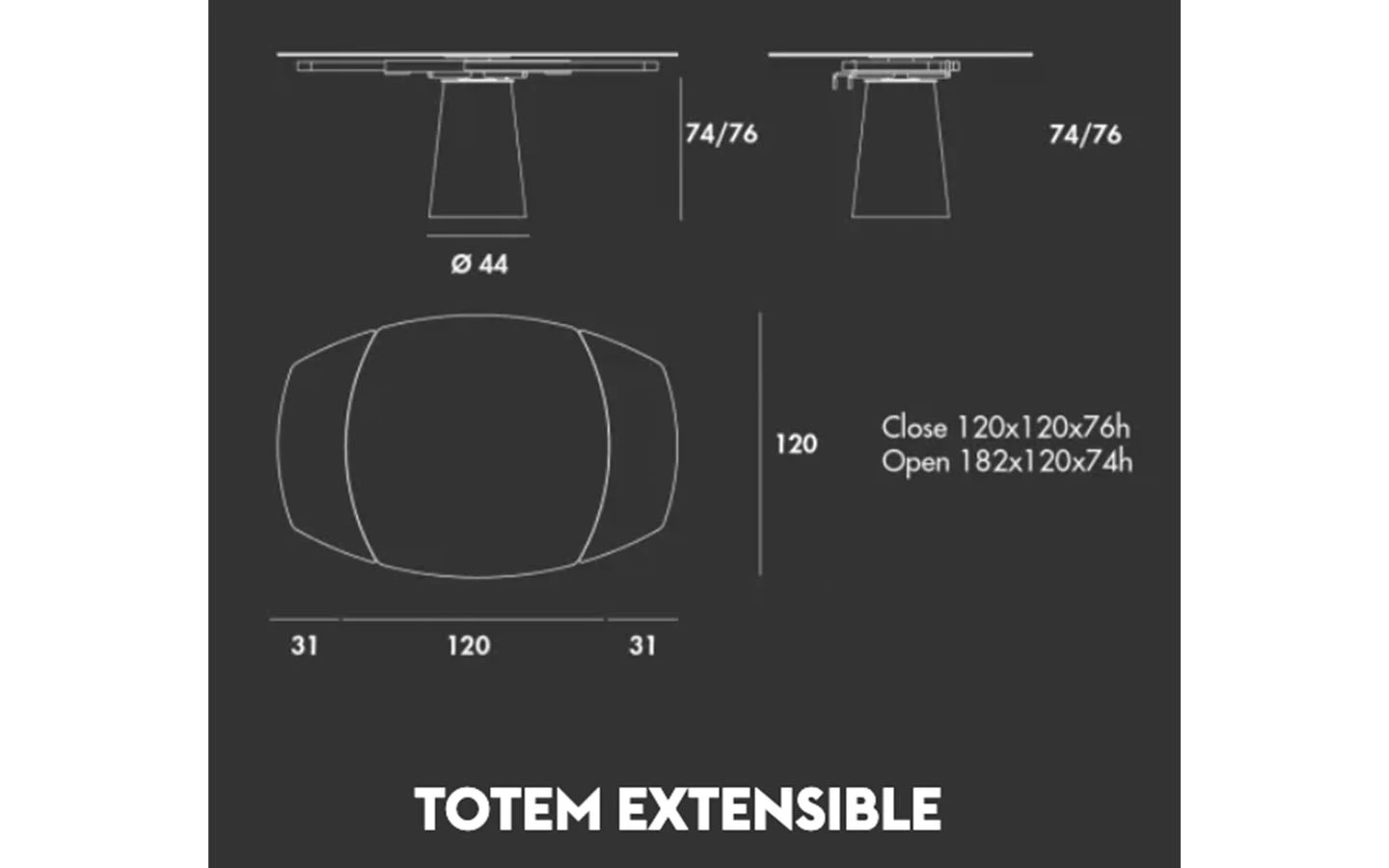 Разтегателна маса TOTEM Sovet - 9 - Stolbg.com
