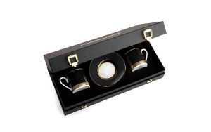 Подаръчен комплект за кафе Python Black, Сет от 4 части Roberto Cavalli Home Luxury Tableware - 1 - Stolbg.com