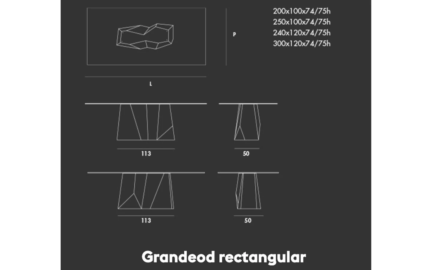 Маса GRANDEOD RECTANGULAR Sovet - 2 - Stolbg.com