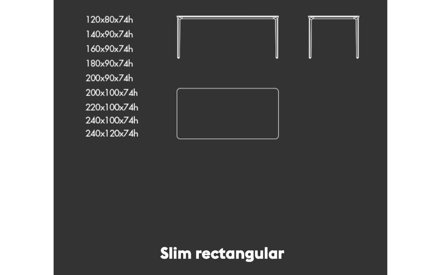 Маса SLIM RECTANGULAR Sovet - 20 - Stolbg.com