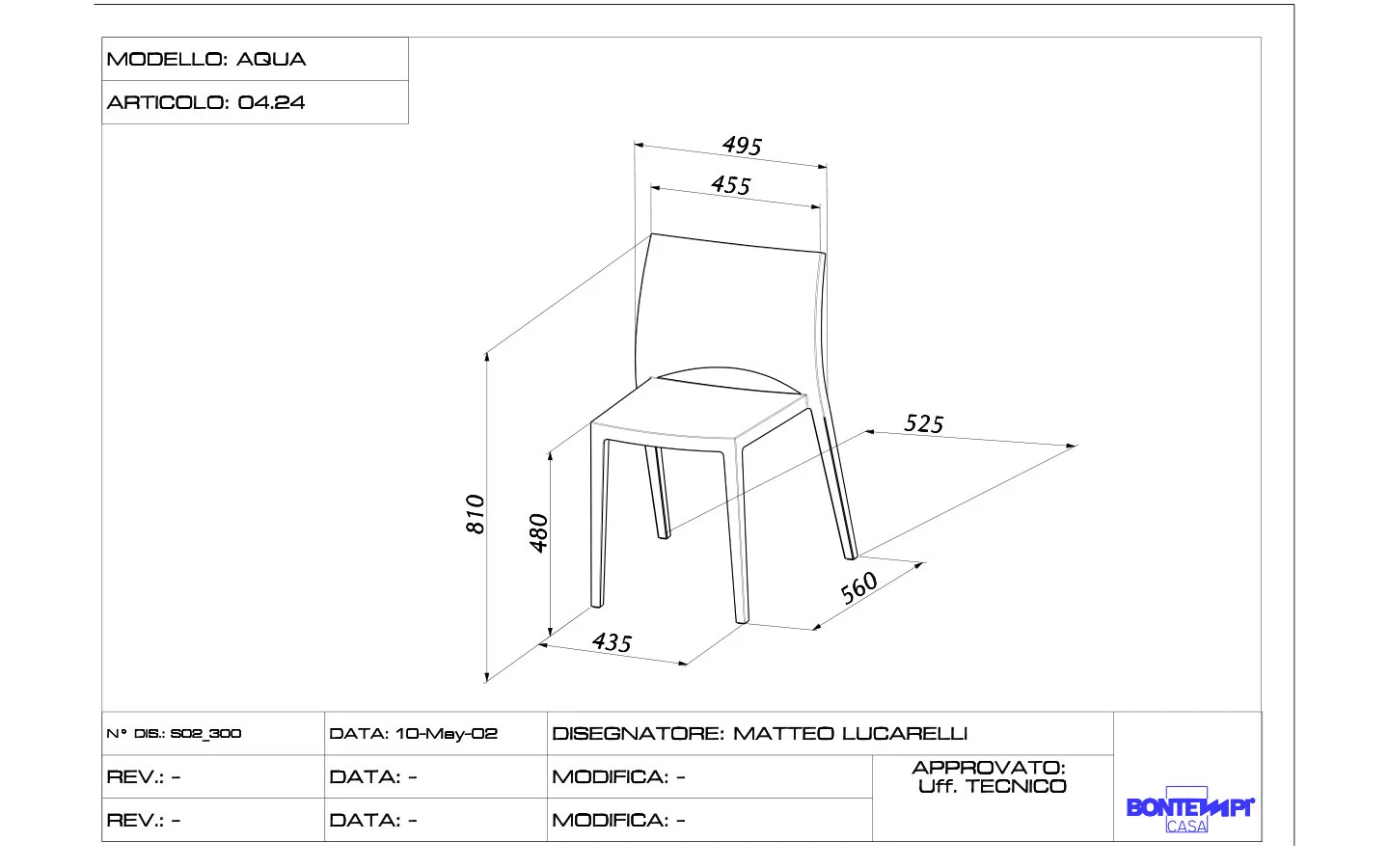 Стол AQUA Bontempi - 10 - Stolbg.com