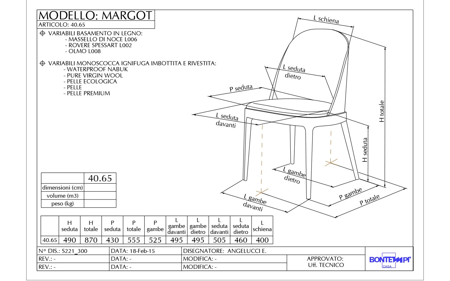 Стол MARGOT WOOD Bontempi - 5 - Stolbg.com