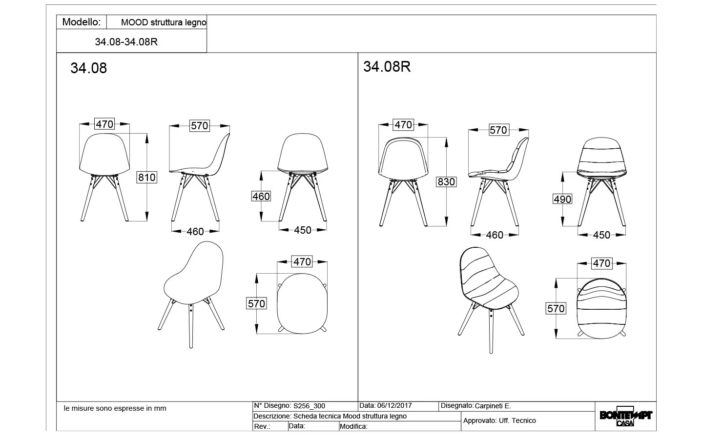 Стол MOOD SOLID WOOD FRAME Bontempi - 8 - Stolbg.com