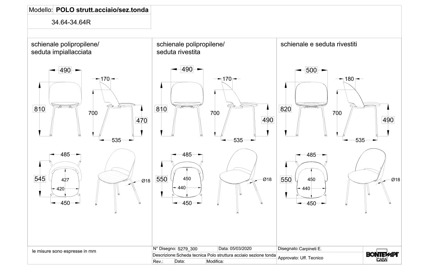 Стол POLO Bontempi - 4 - Stolbg.com