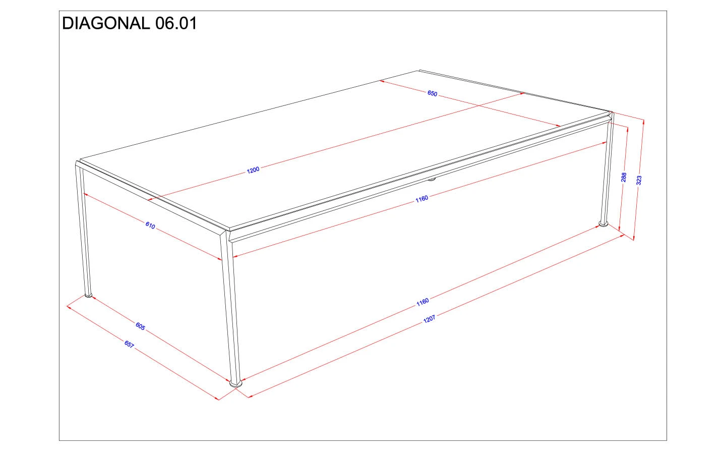 Ниска маса DIAGONAL Bontempi - 6 - Stolbg.com