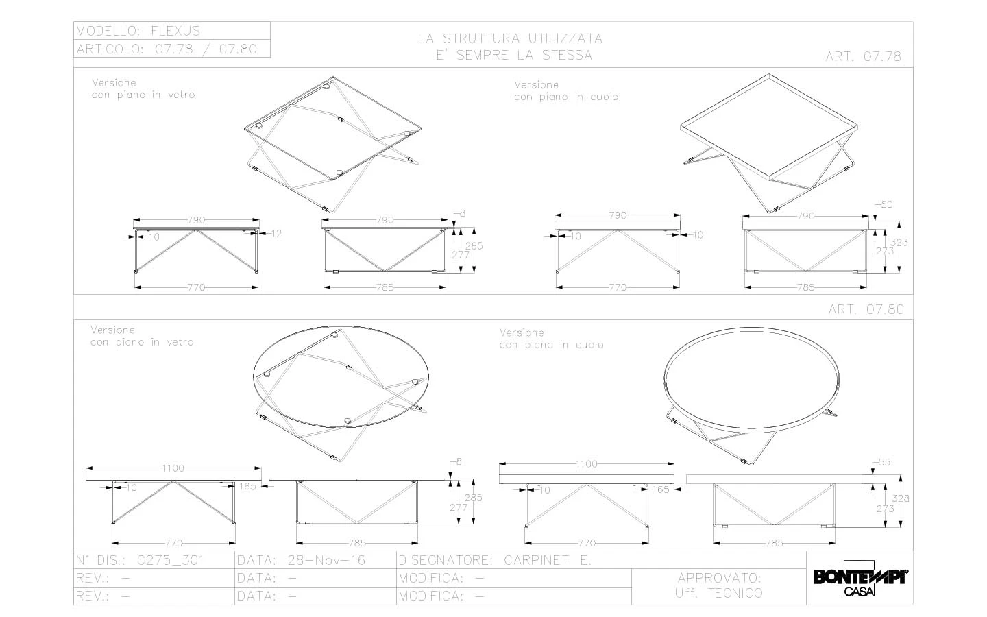 Ниска маса FLEXUS Bontempi - 7 - Stolbg.com