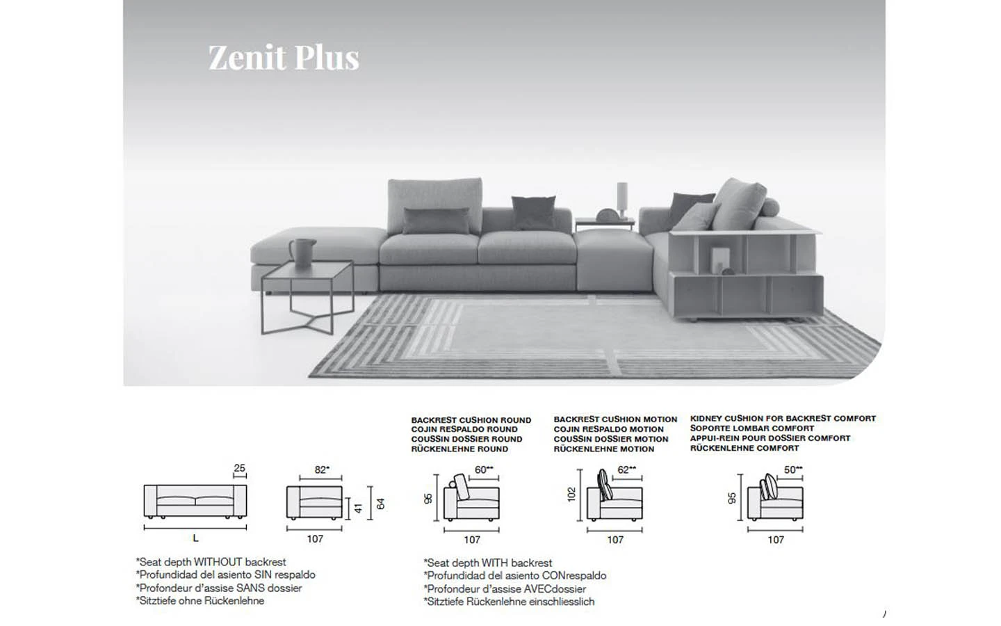 Диван ZENIT PLUS Bontempi - 11 - Stolbg.com