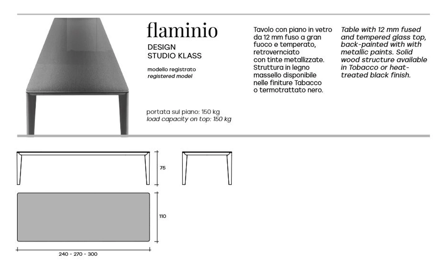 Маса FLAMINIO FIAM Italia - 8 - Stolbg.com