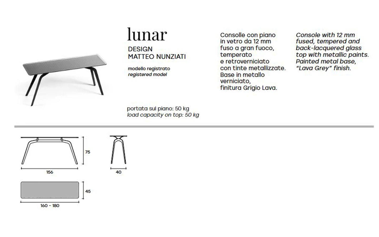 Конзолна маса LUNAR FIAM Italia - 4 - Stolbg.com