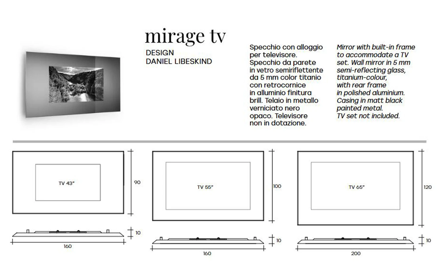 Огледало/Рамка за телевизор MIRAGE FIAM Italia - 7 - Stolbg.com