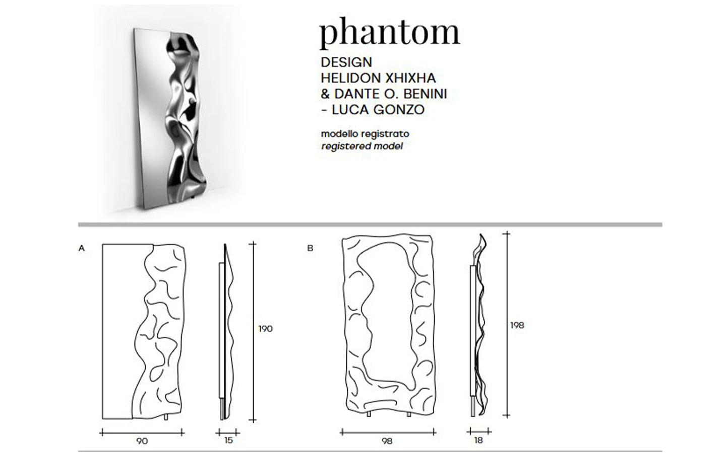 Огледало PHANTOM FIAM Italia - 10 - Stolbg.com