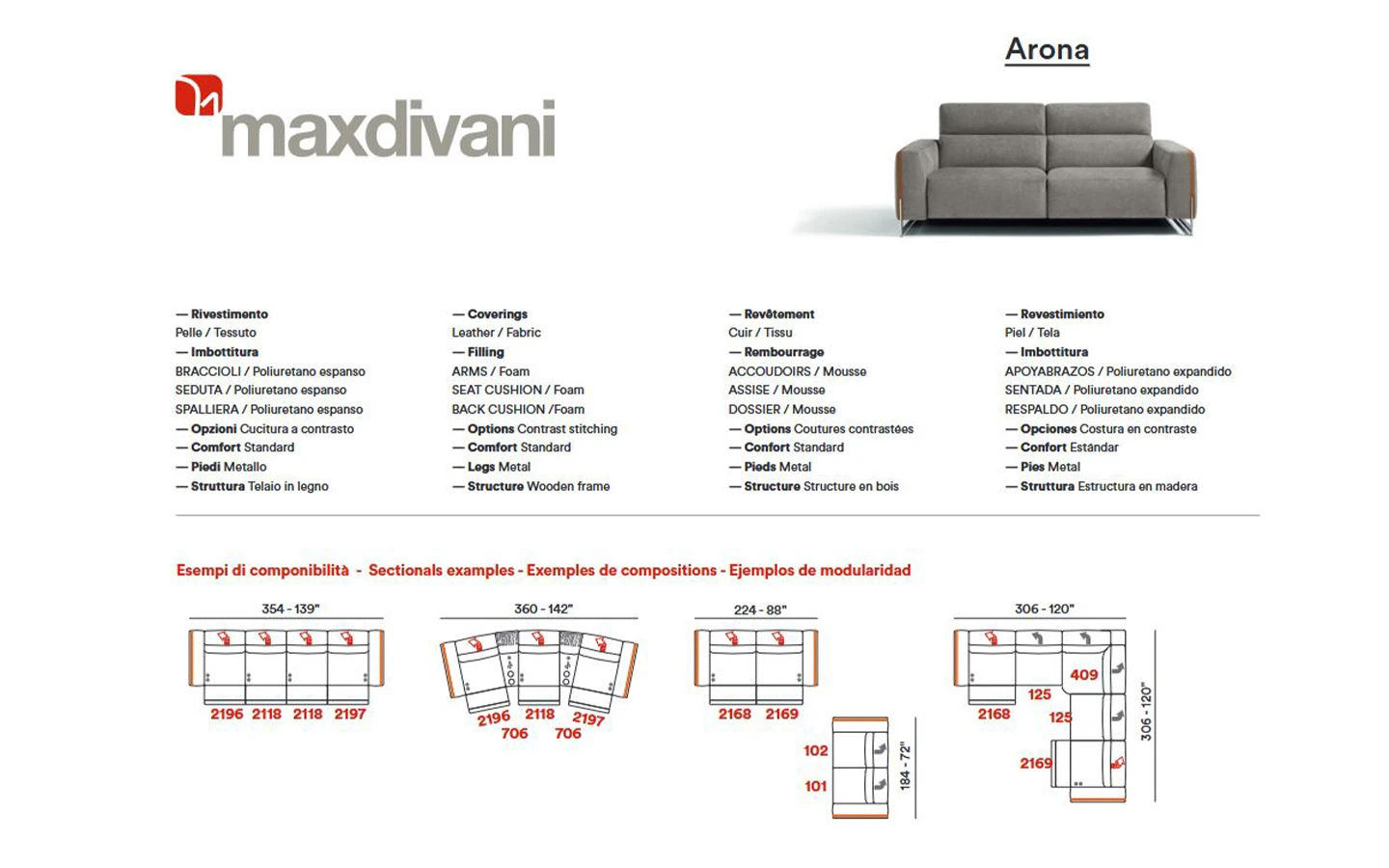 Диван ARONA Max Divani - 9 - Stolbg.com