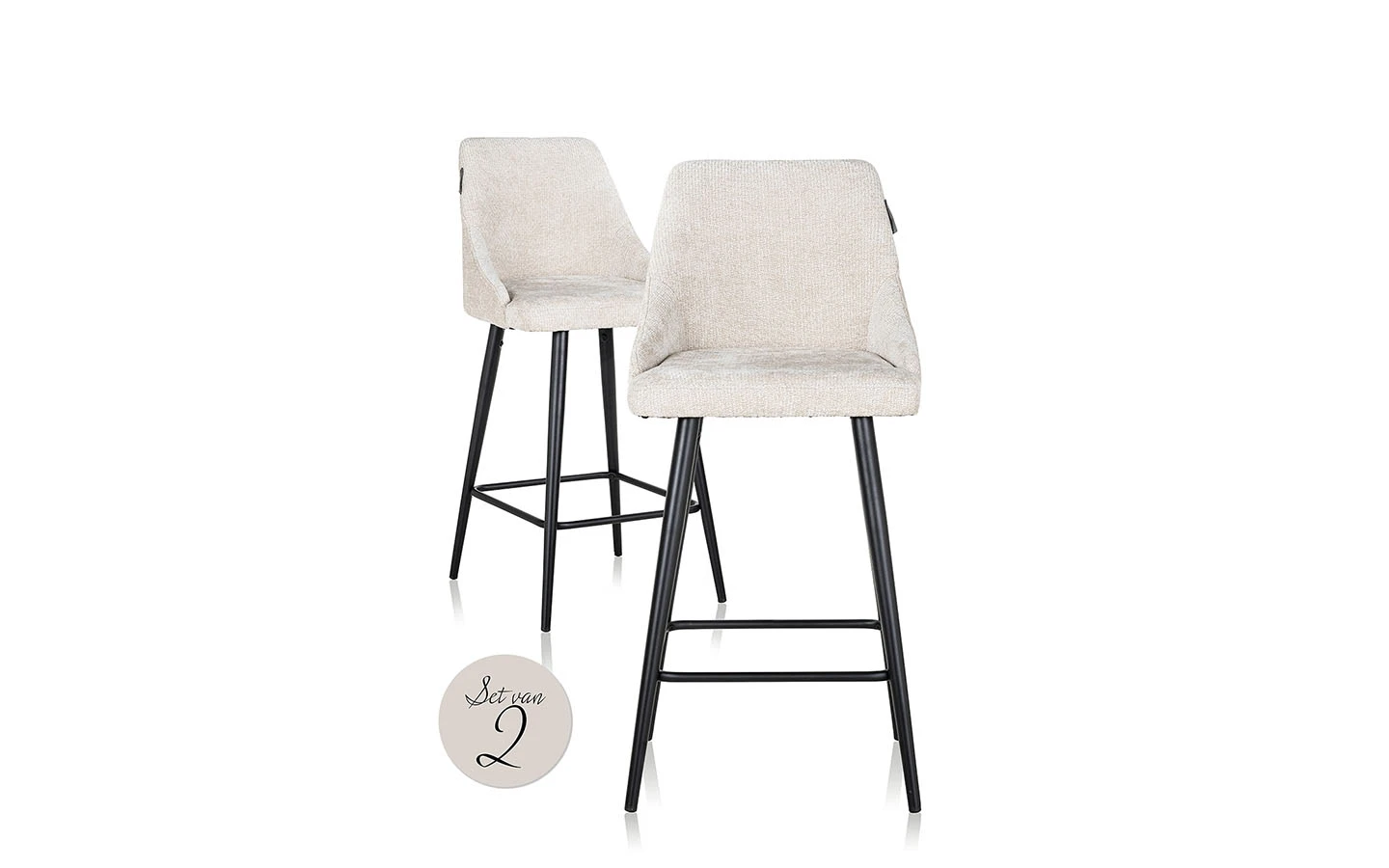 Бар стол BROOKE LOW CREAM UNICORN, Сет от 2 Richmond Interiors - 1 - Stolbg.com