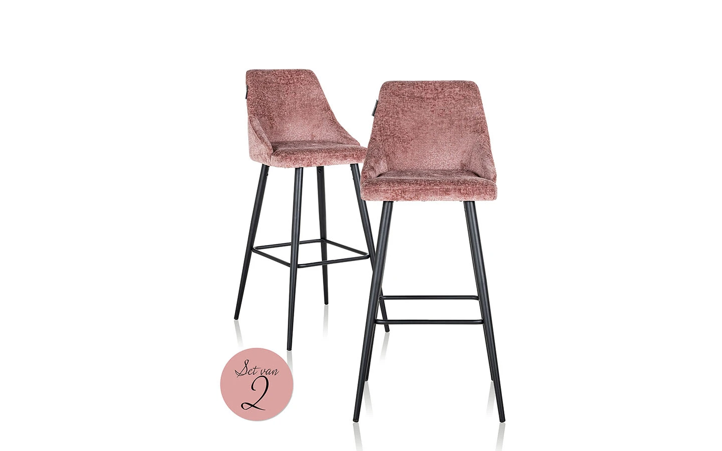 Бар стол BROOKE HIGH ROSE CHENILLE, Сет от 2 Richmond Interiors - 1 - Stolbg.com