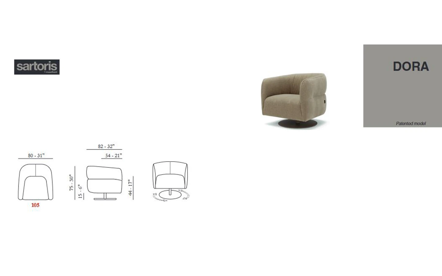 Кресло DORA Max Divani - 4 - Stolbg.com