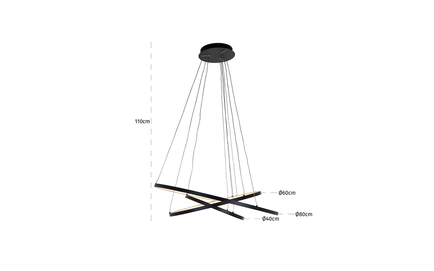 Висящо осветително тяло AMIRA BLACK Richmond Interiors - 3 - Stolbg.com