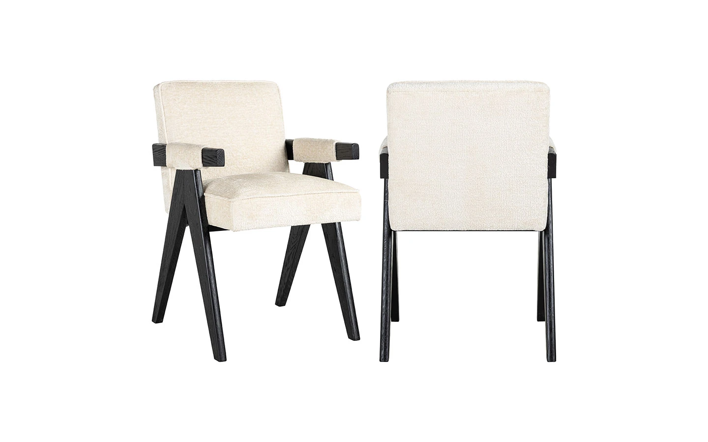 Стол COOPER WHITE CHENILLE Richmond Interiors - 1 - Stolbg.com