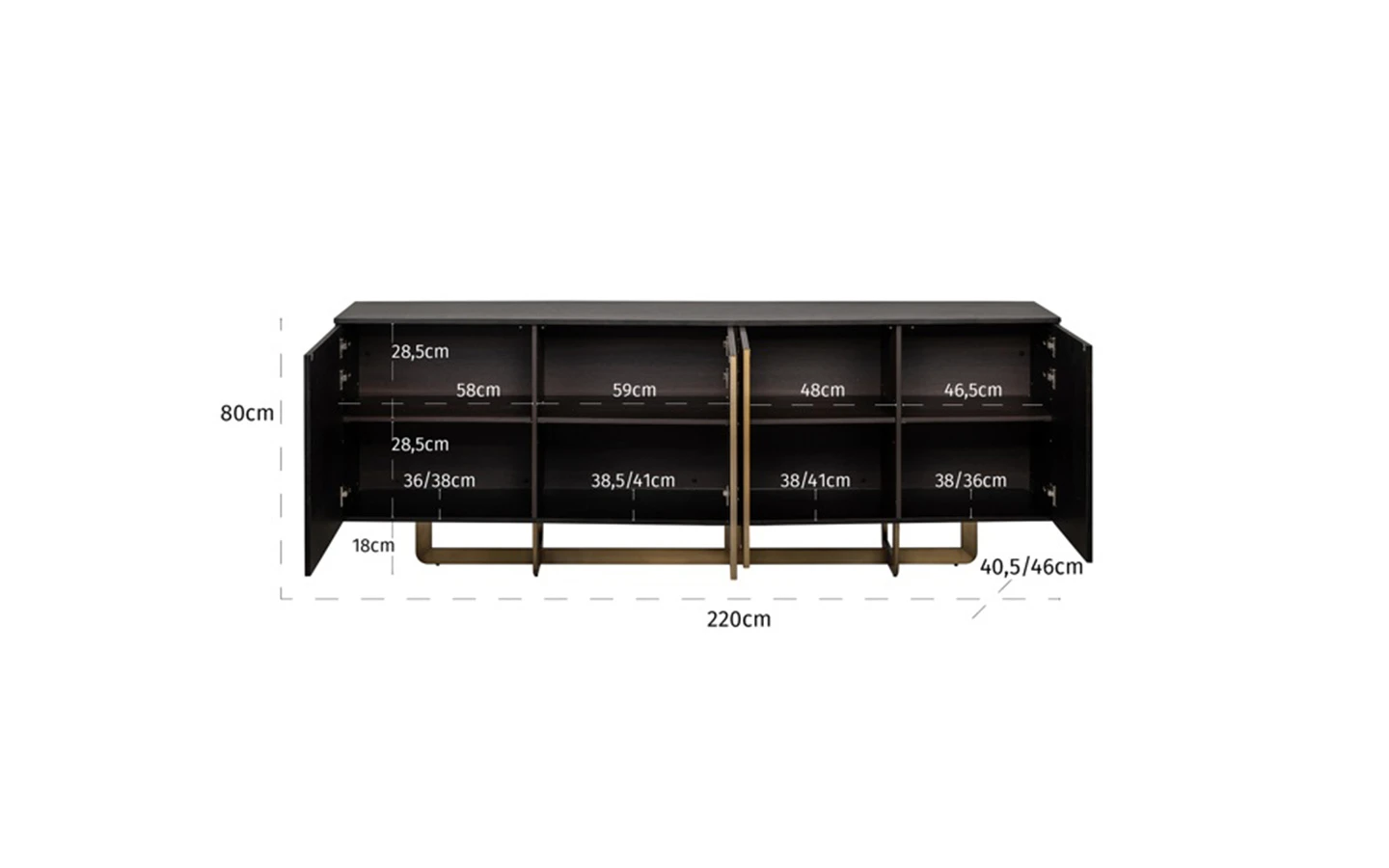 Шкаф DAX 4-DOORS Richmond Interiors - 7 - Stolbg.com