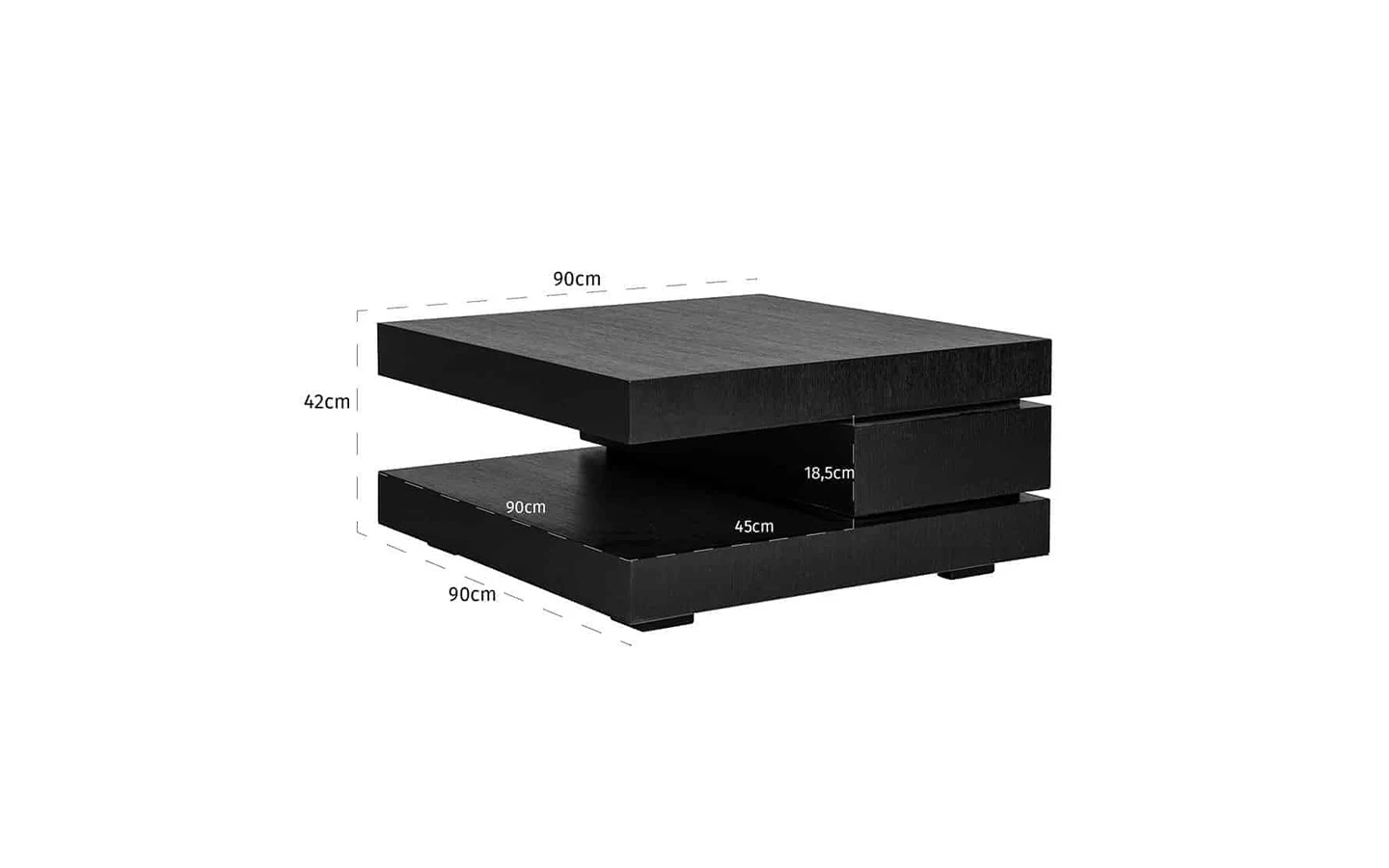 Холна маса OAKURA BLOK C (BLACK) Richmond Interiors - 5 - Stolbg.com