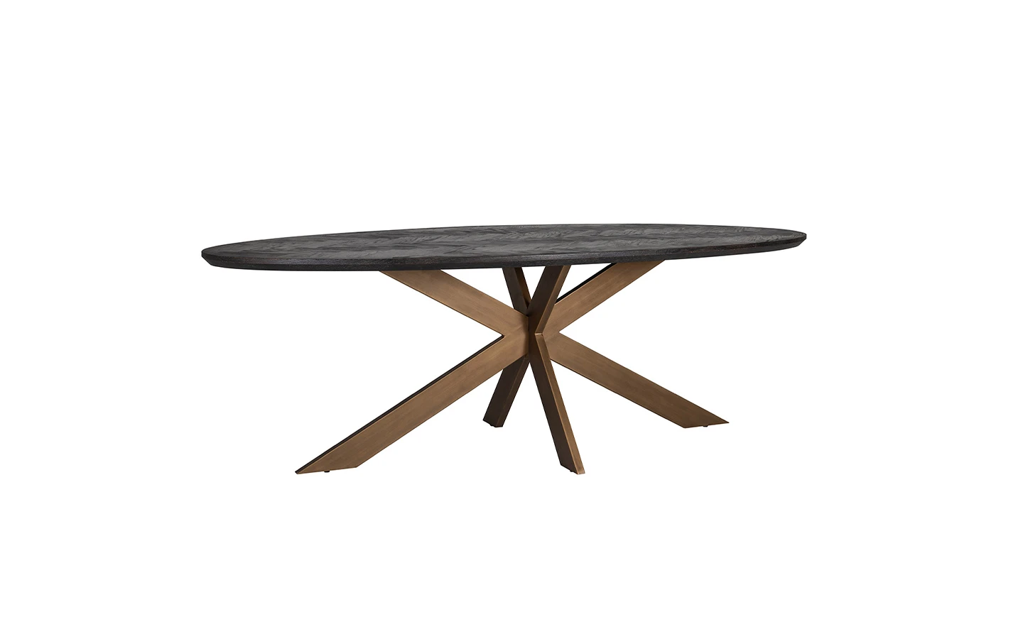 Маса BLACKBONE BRASS OVAL 230 Richmond Interiors - 1 - Stolbg.com