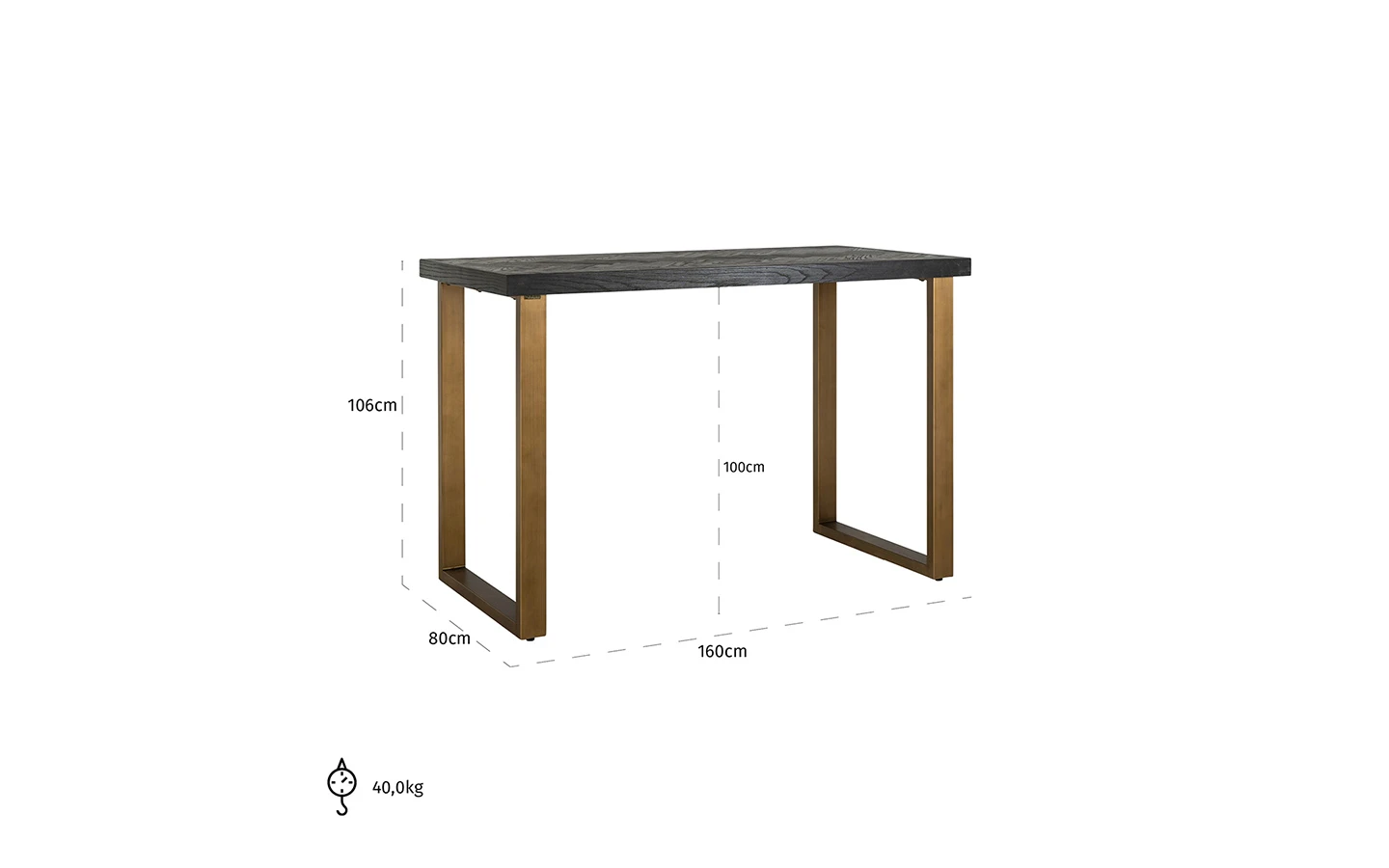 Бар маса BLACKBONE BRASS Richmond Interiors - 5 - Stolbg.com